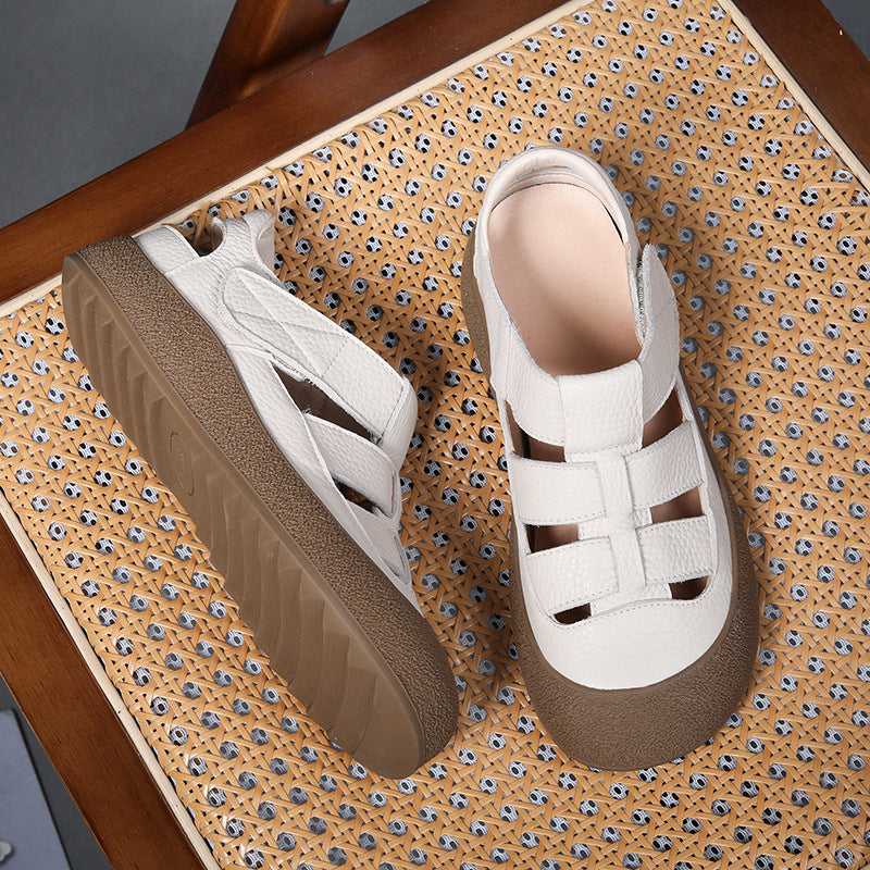 Platform Summer Leisure Pump Weaving Hollow Sandals