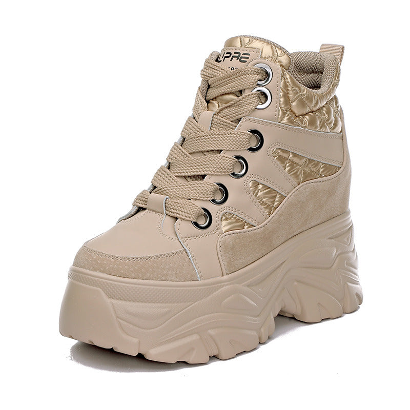 Women's Autumn Platform Muffin Height Increasing Insole Sneakers
