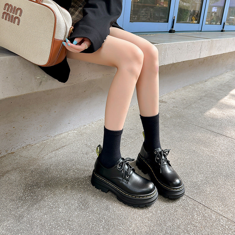 Women's Style Lace Up Increased Platform Derby Pumps Loafers
