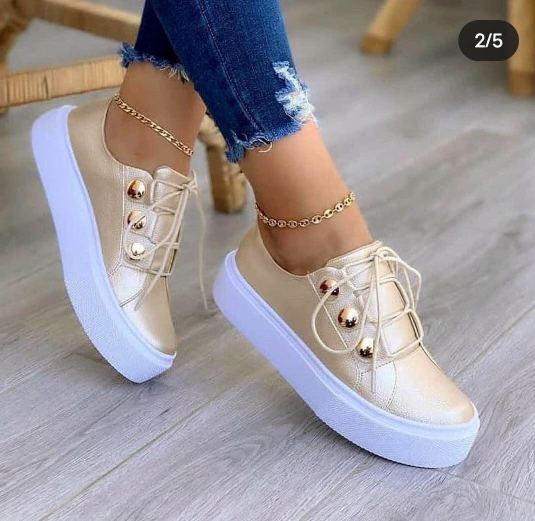 Women's Plus Size Pumps Round Head Thick Casual Shoes
