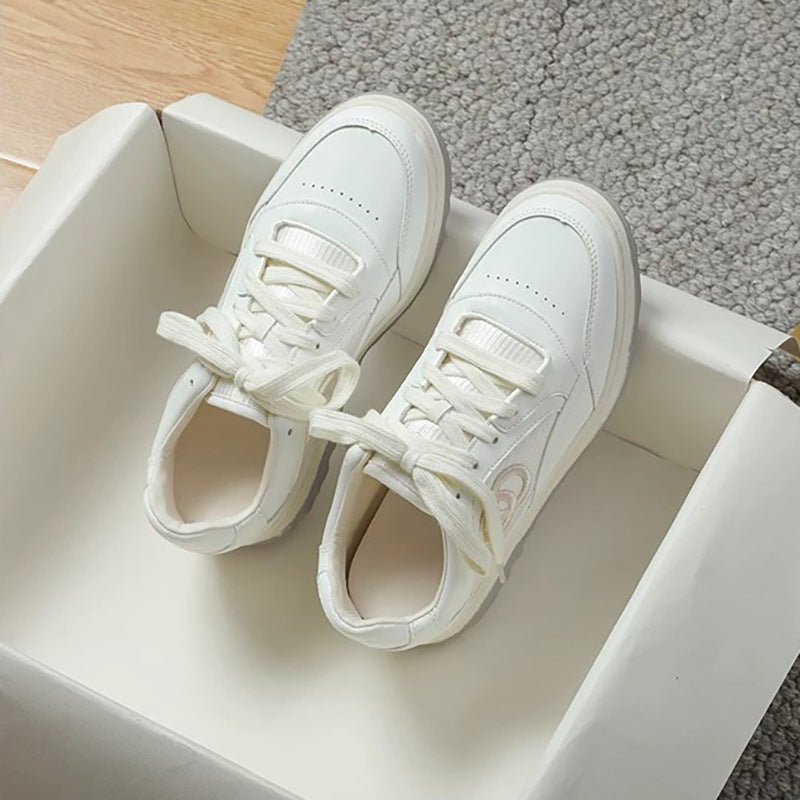 Women's Hidden White Autumn Versatile Genuine Platform Men's Shoes