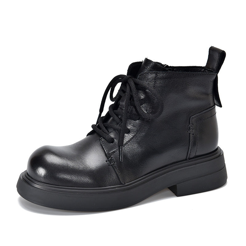 Price Short Female First Layer Cowhide Boots