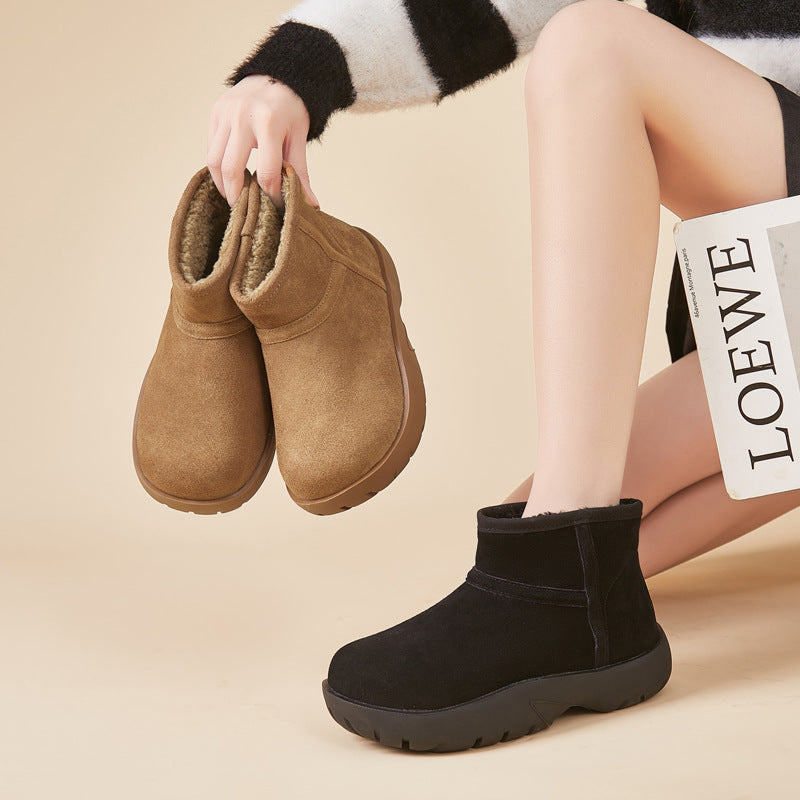 Integrated Middle Lamb Home Thick Warm Snow Boots