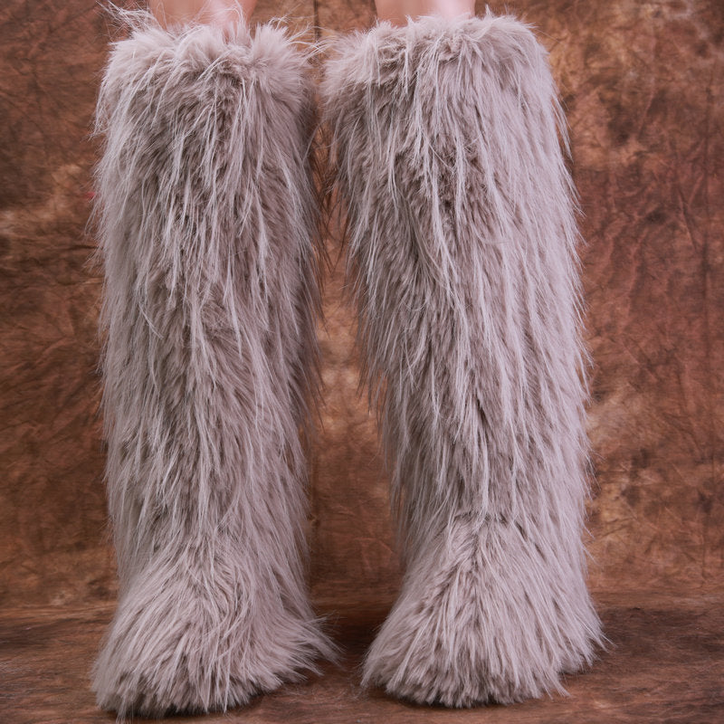 Women's Over The Knee Female Fleece-lined Winter Snow Boots