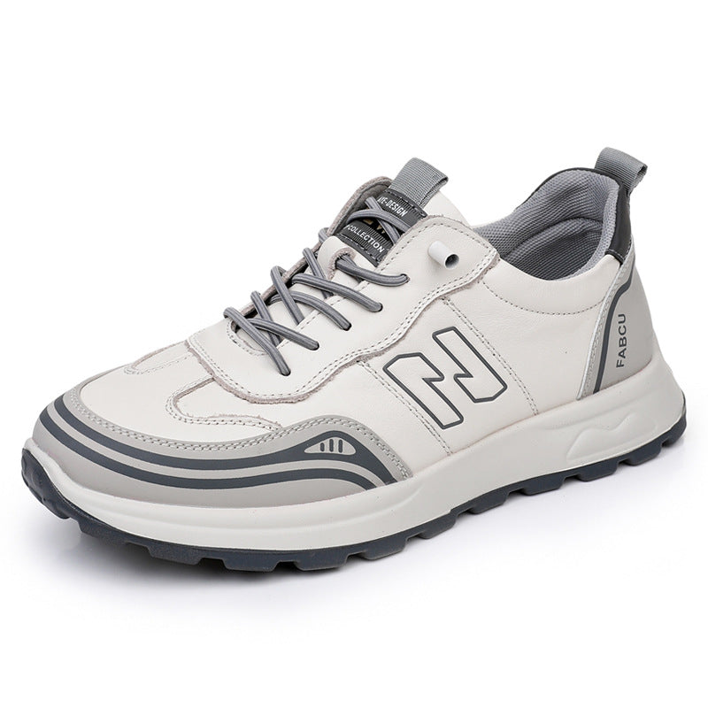 Men's Spring Korean First Layer Cowhide Fashion Men's Shoes