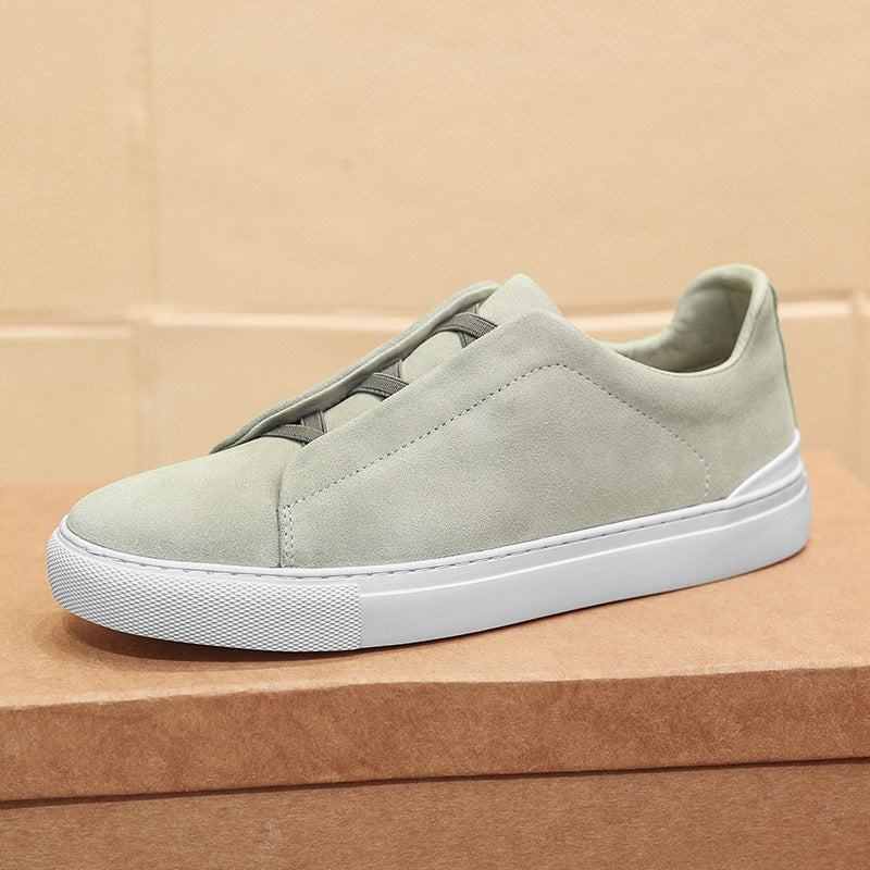 Men's Layer Cowhide Four Korean Versatile Personality Sneakers