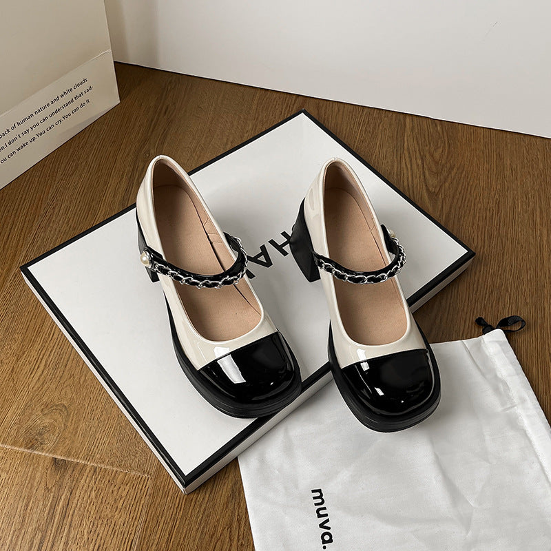 Women's Style Thick Bottom Chunky High Chain Women's Shoes