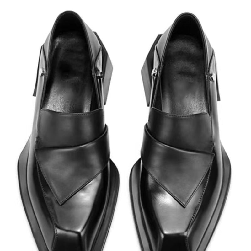 Women's & Men's Color Matching Chunky Slip-on Square Toe Casual Shoes