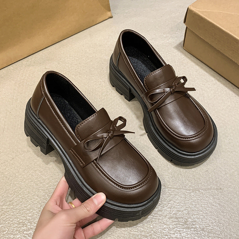 Women's Head Slip-on Autumn Retro British Style Loafers