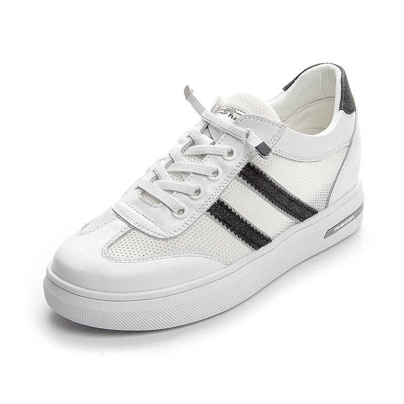 Women's & Men's Invisible Elevated White Simple Trendy Height Men's Shoes