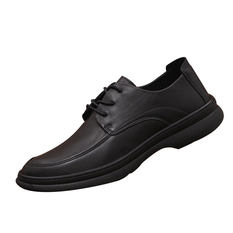 Men's Summer Breathable Lace Up Big Head Leather Shoes