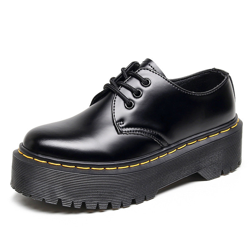 Women's Thick-soled Martin Low-cut Genuine British Round Head Boots