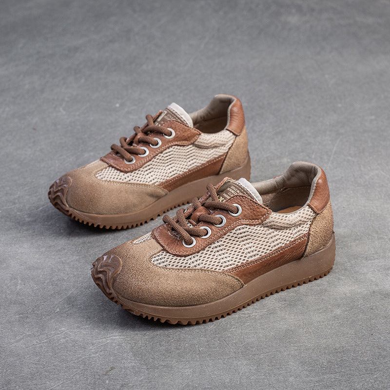 Women's Breathable Mesh Pumps Distressed Dirty Color Casual Shoes