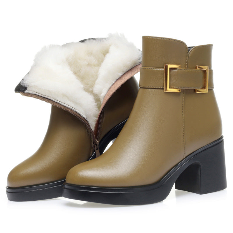 Women's High Chunky Sole Modern Ankle Plus Boots
