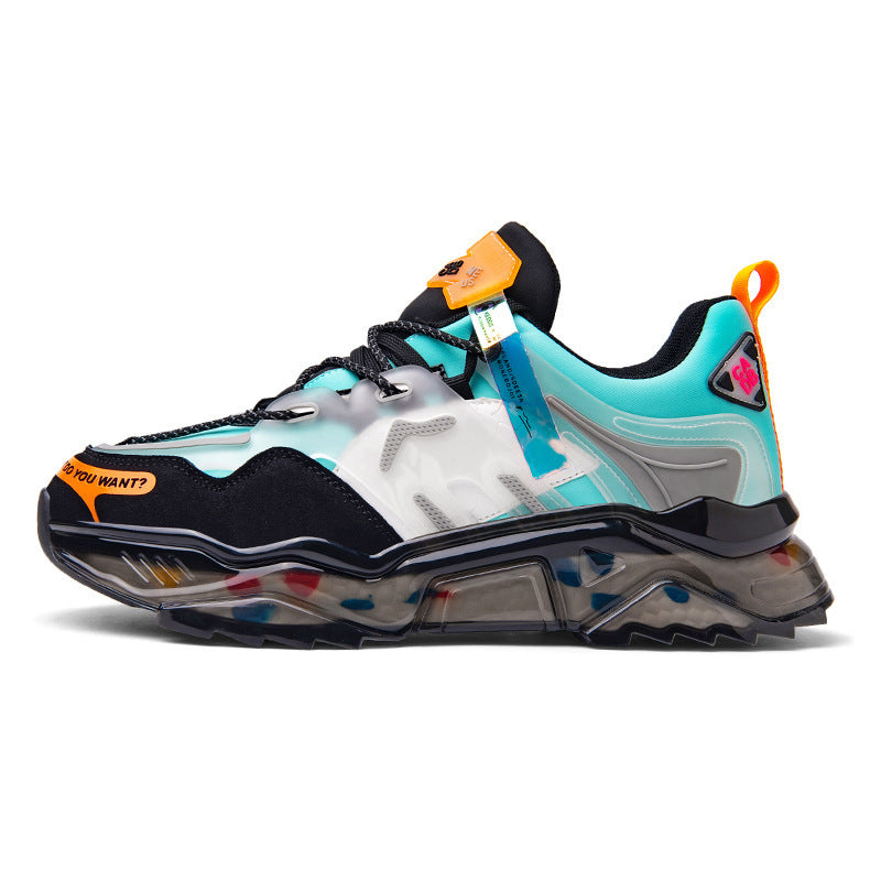 Men's Sports Spring Breathable Running Popcorn Korean Sneakers