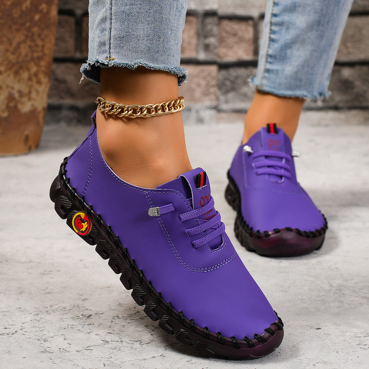 Imitation Soft Bottom Handmade Elderly Loose Wide Casual Shoes