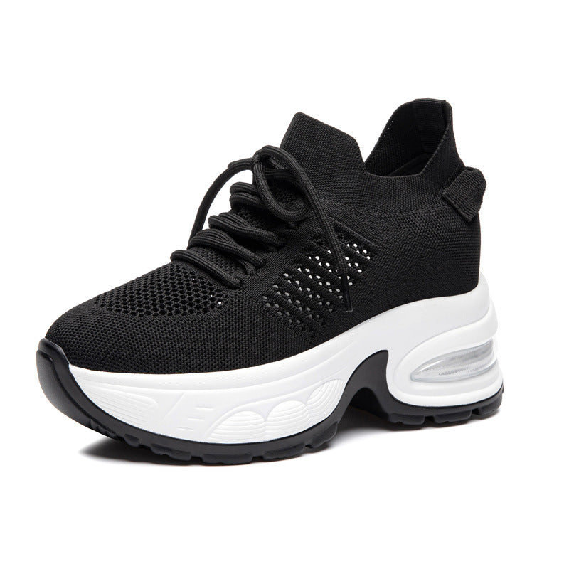 Women's Height Increasing Insole Mesh Breathable Hollowed Leisure Casual Shoes