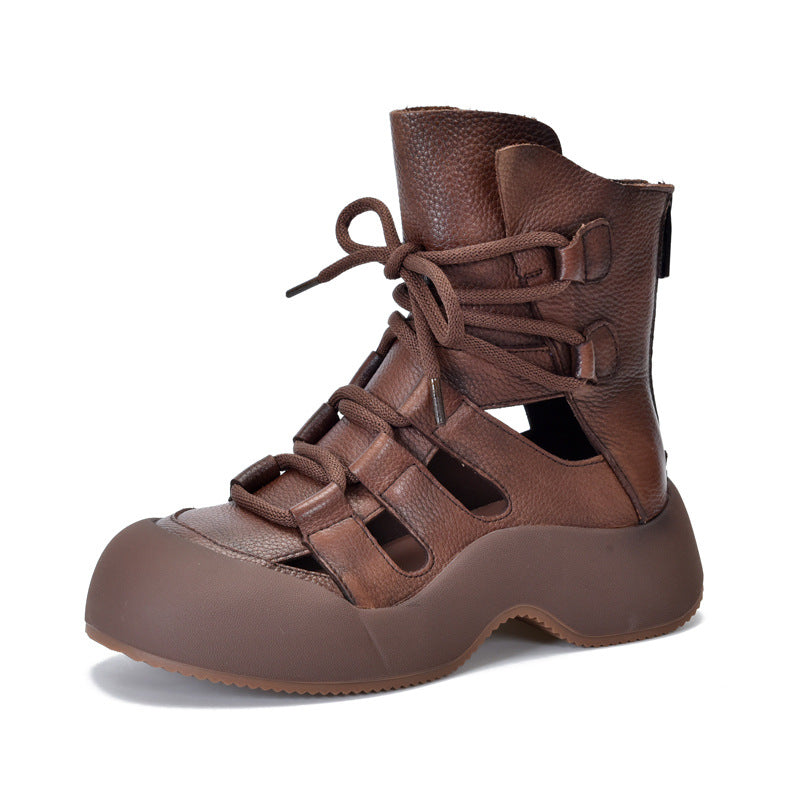 Activity Price Platform Roman Genuine Hollow Sandals