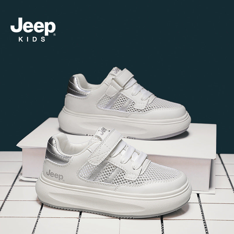 Children's Comfortable Lightweight Boy's Breathable Mesh White Kid's Sneakers