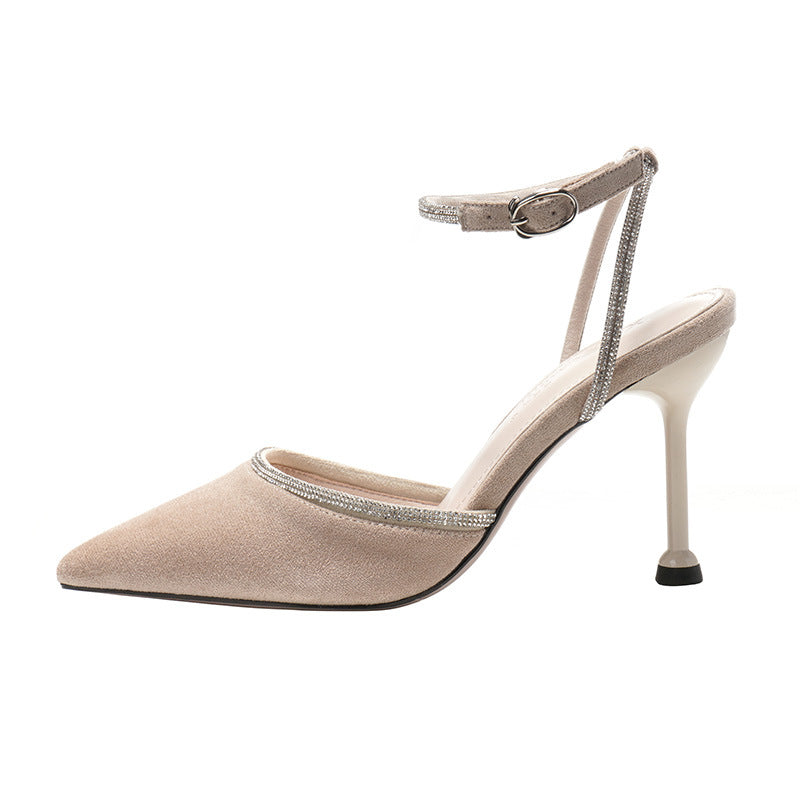 Buckle Closed Toe High Wedding Cat Fashion Plus Heels