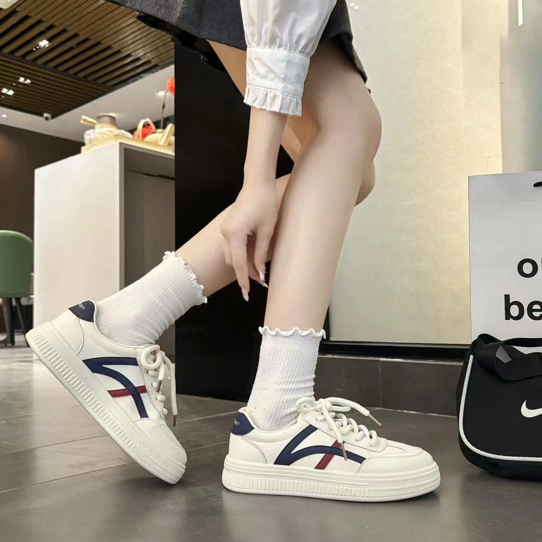 Women's Summer Breathable White Flat Versatile Lightweight Casual Shoes