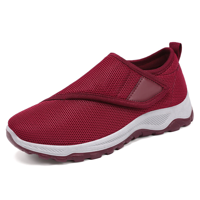 Women's Autumn Mesh Breathable Velcro Mom Pumps Casual Shoes