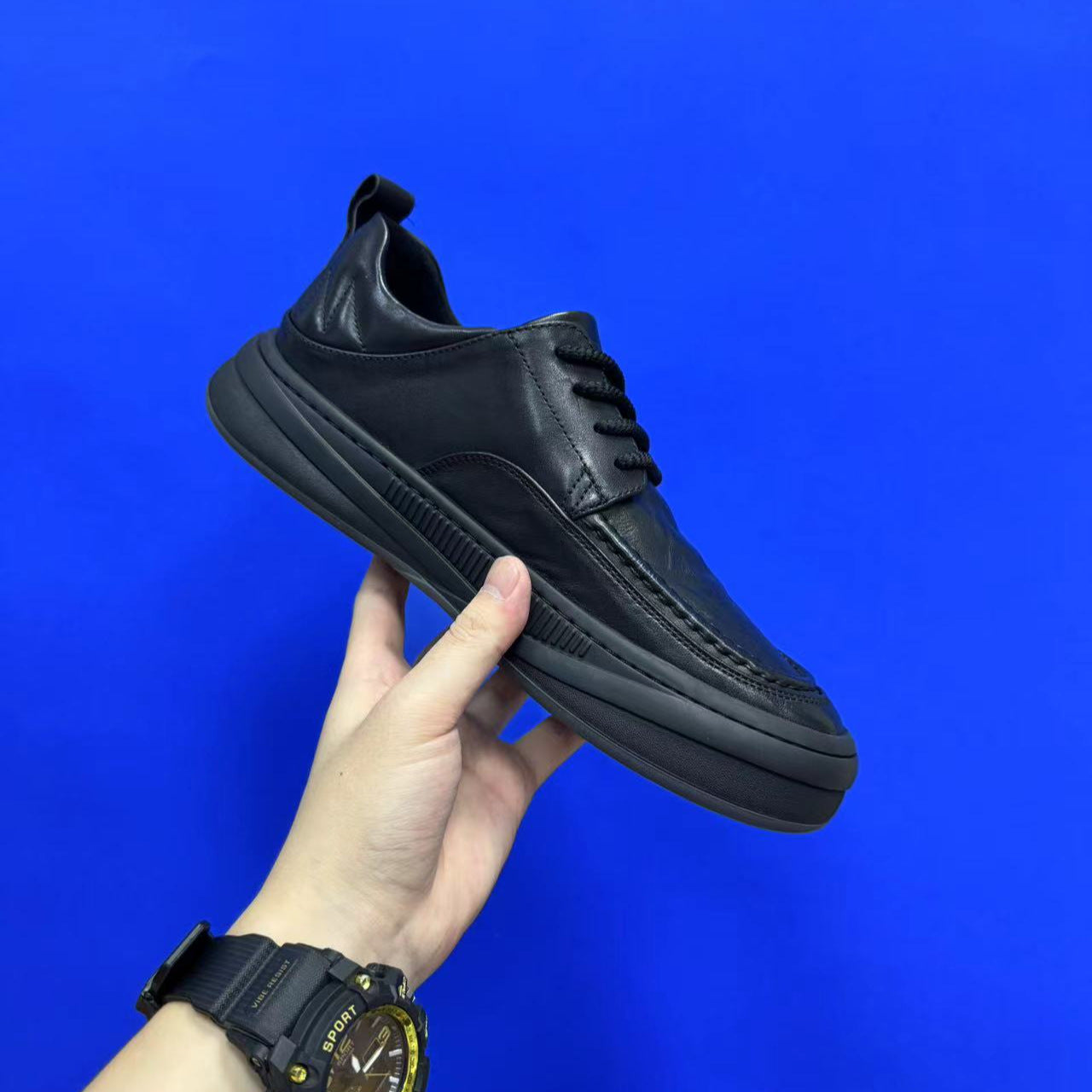 Men's Pure Business Trends Lace Up Comfortable Leather Shoes