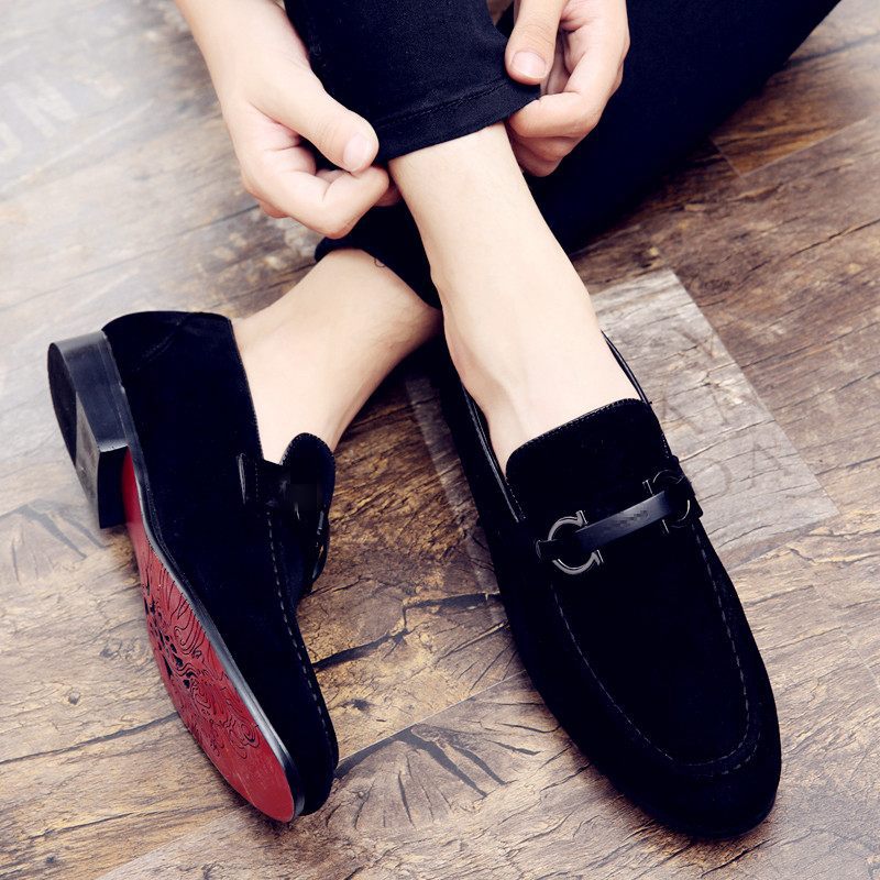 Men's Spring Plus Size Matte Pumps Slip-on Casual Shoes