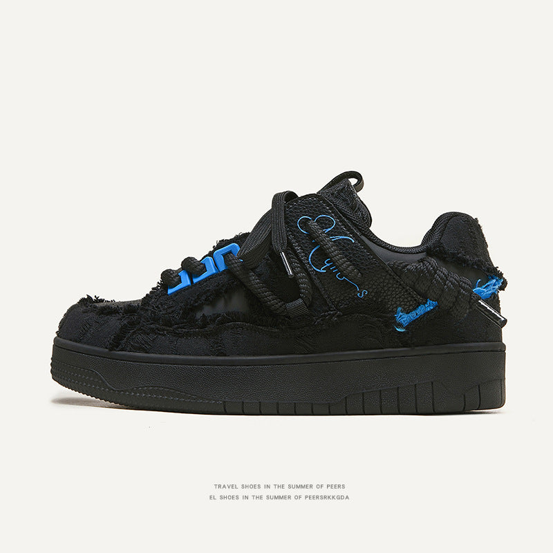 Women's & Men's Destruction Aesthetic Series Bread Trendy Fashion Sneakers