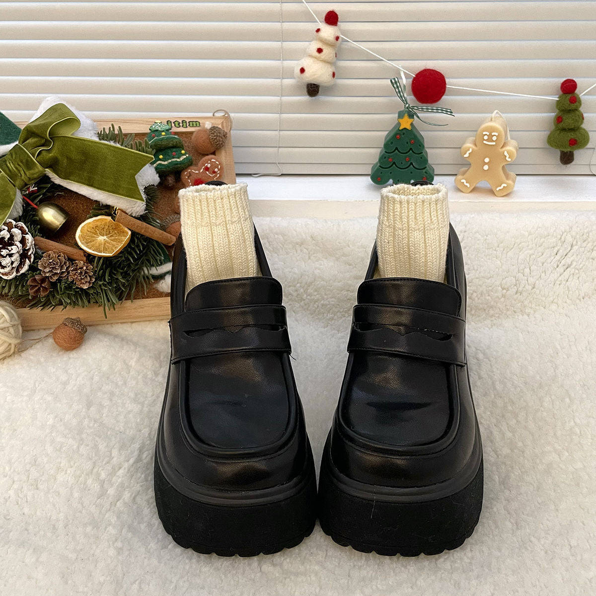 High Small Height Increasing British Style Casual Shoes