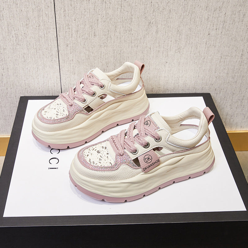 Women's Simple Elevator Breathable Single-layer Fashionable Sports Sneakers