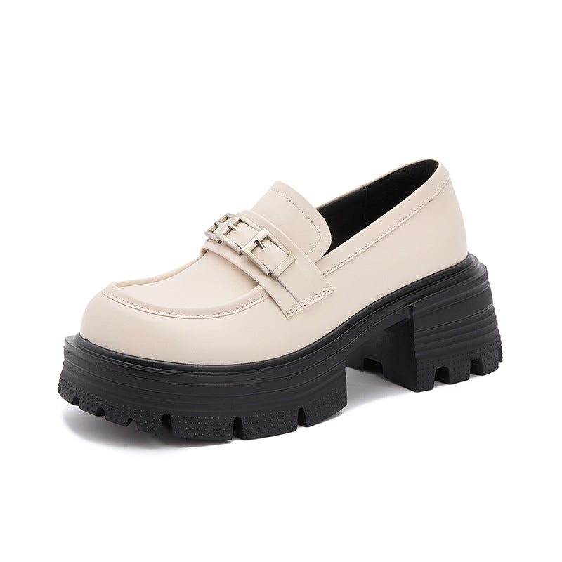 Women's & Men's Genuine Platform Slip-on Spring Chunky Pumps Men's Shoes