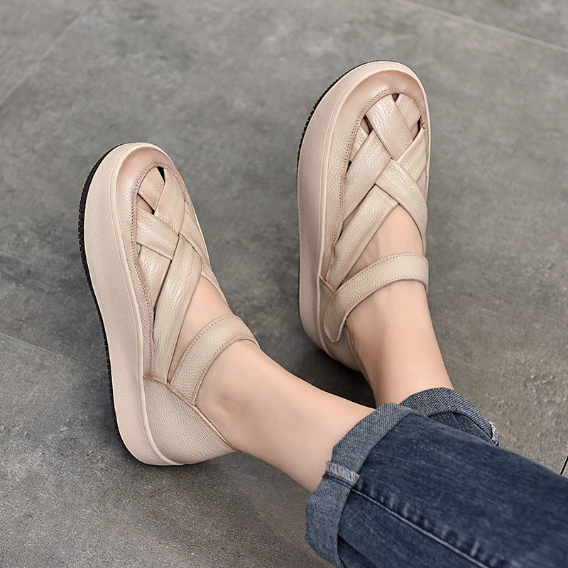 Women's Two Pairs Of Patchable Platform Summer Outdoor Sandals