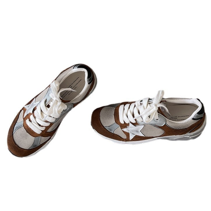 Handmade Old Thick Bottom Dirty Mesh Casual Shoes