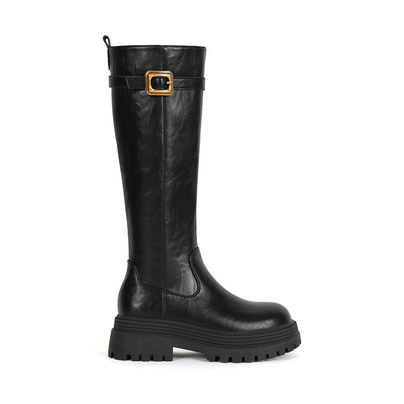 Feeling Thin Versatile Western Knight Winter Tall Small Boots