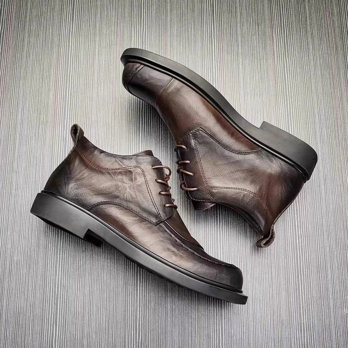 Men's Martin Autumn Thick Bottom Trendy Retro Leather Shoes