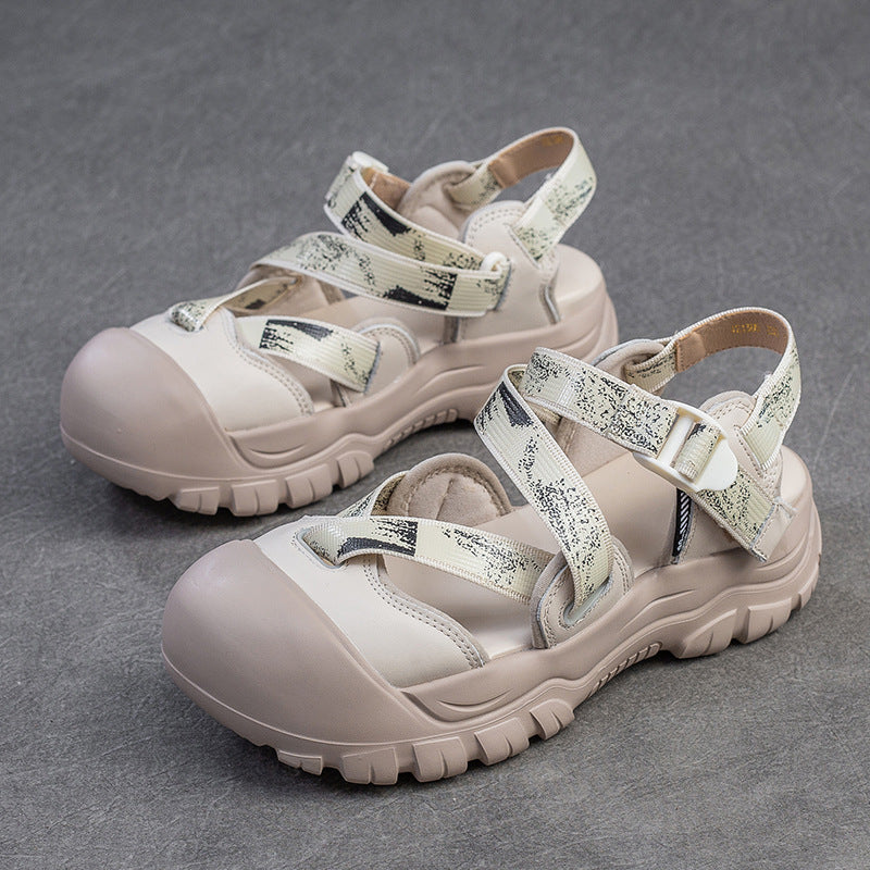 Women's Yi Style Thick Bottom Toe Cap Sandals