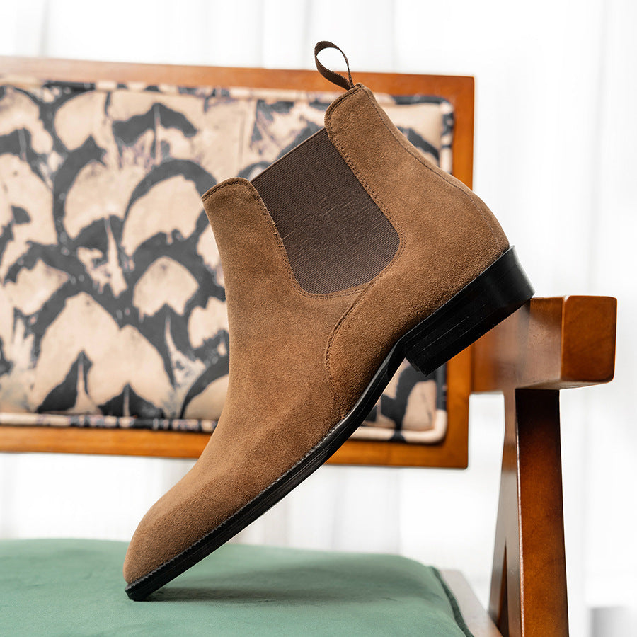 Men's Business Formal Wear British Square Toe Boots