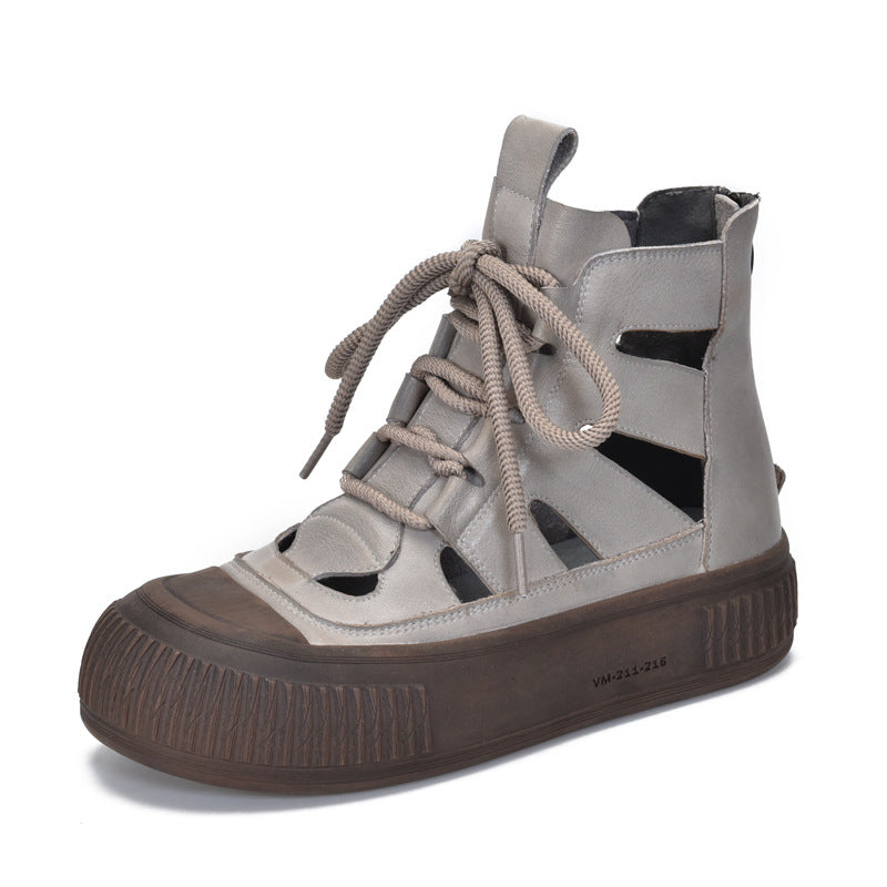 Women's Price Roman Retro Rub Colored Authentic Toe Box Boots