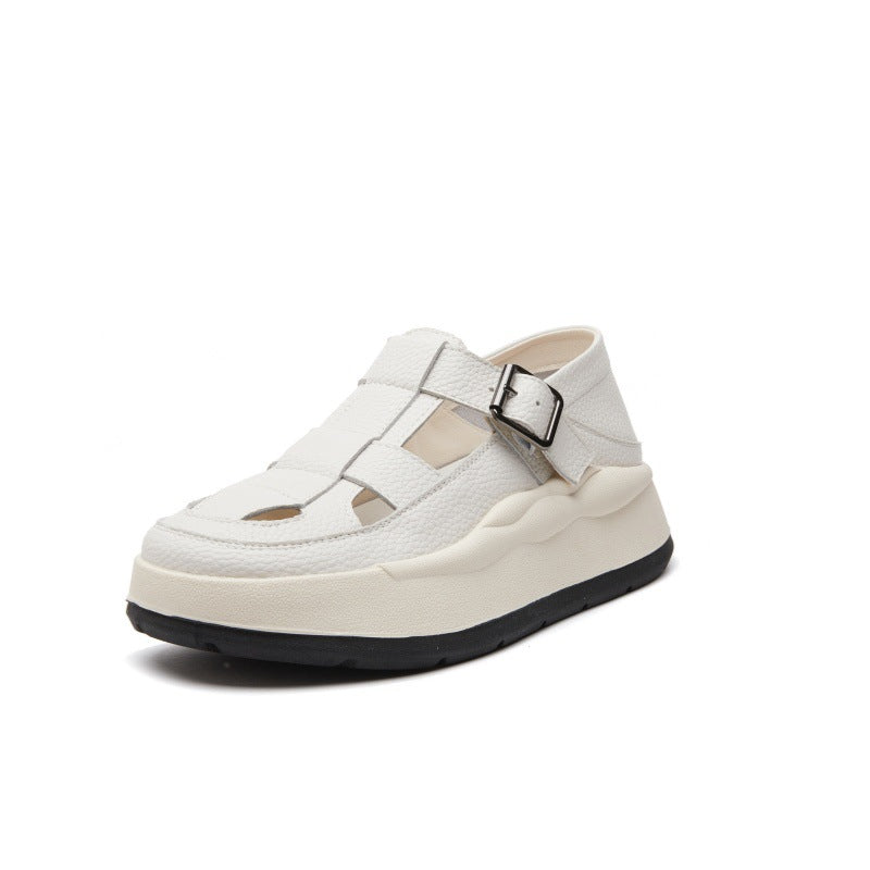 Women's Box Hollow Hole Comfortable Thick Platform Sandals