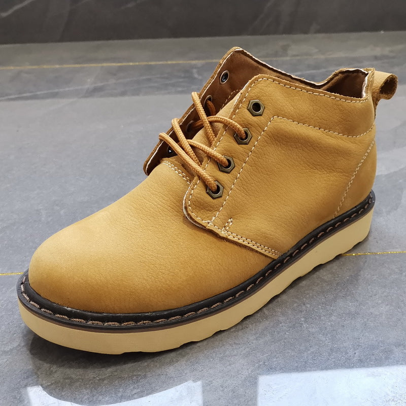 Women's & Men's Short Trendy Vintage Waterproof Motorcycle British Boots