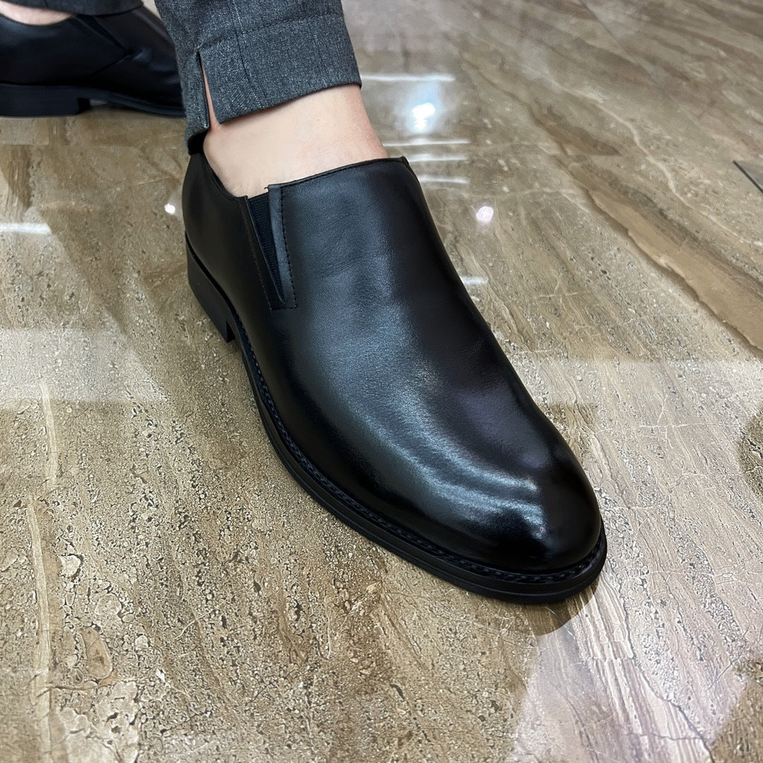 Men's Trendy Hair Stylist Cover Feet Korean Style Leather Shoes