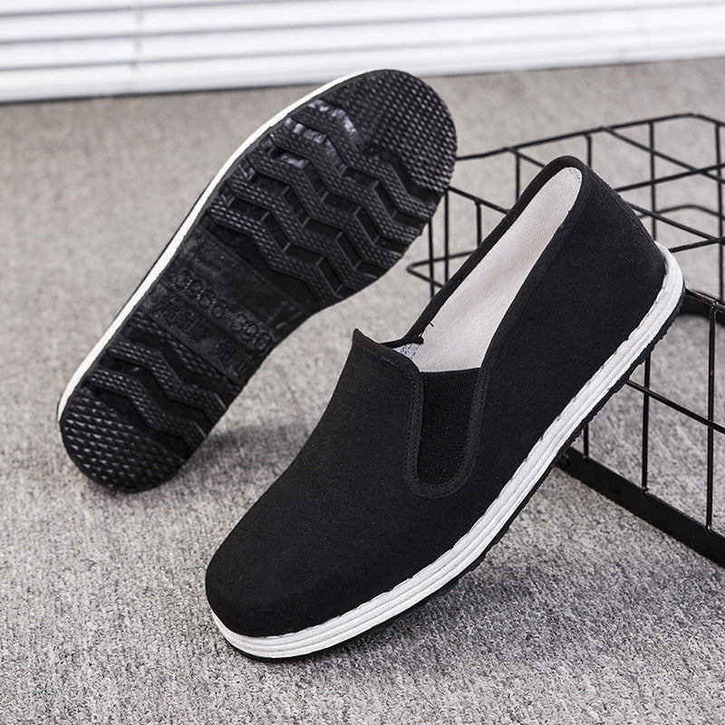 Men's Cloth Breathable Sweat Absorbing Rubber Sole Handmade Strong Men's Shoes