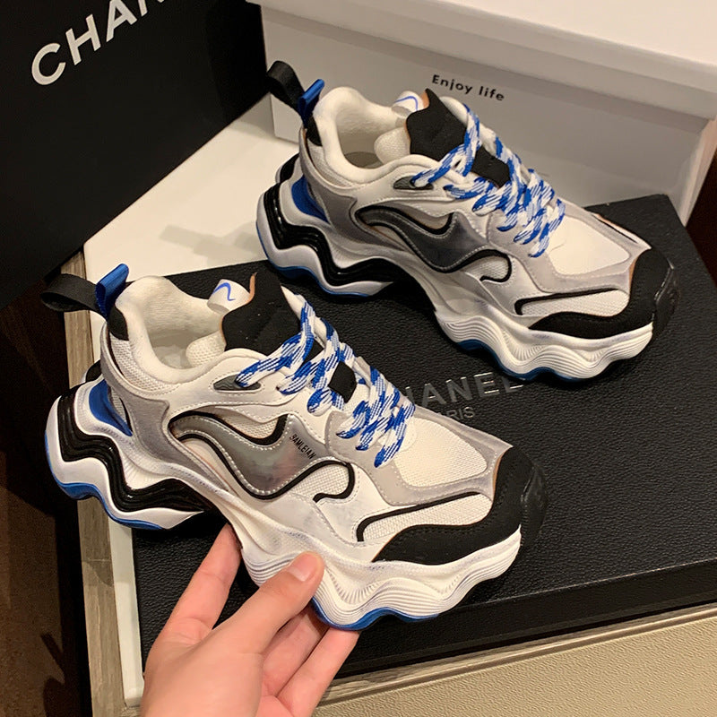 Women's & Men's Sier Wave Platform Dad Height Increasing Casual Shoes