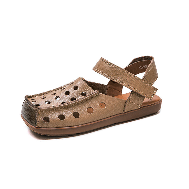 Women's Breathable Velcro Flat Bottom Comfort Mother's Sandals