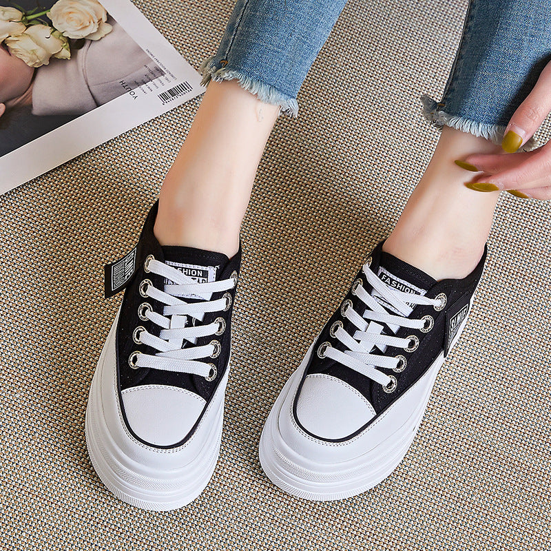 Women's Cap Semi Muffin Height Increasing Insole Fashion Slippers