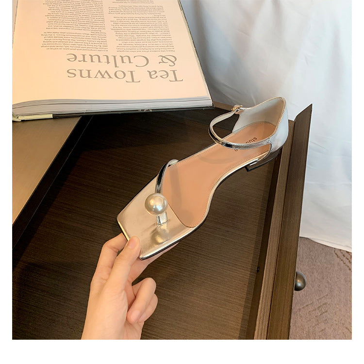 Women's Mom Midsummer Moonlight Square Toe Pearl Sandals