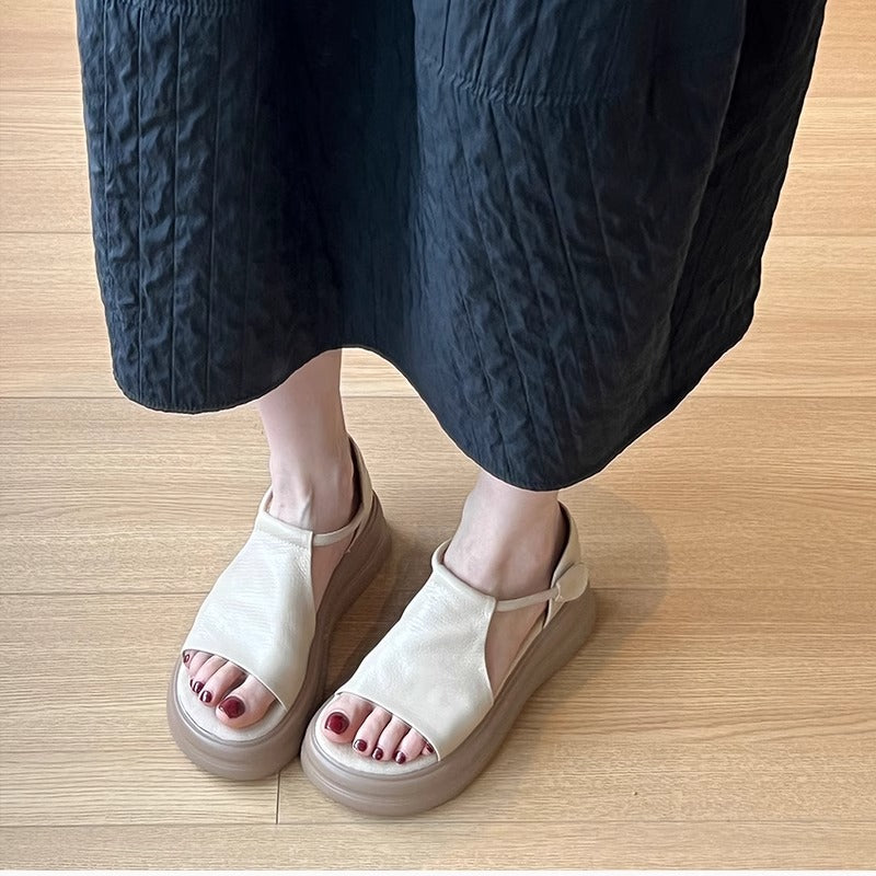 Women's Retro Height Increasing Leisure Platform Summer Sandals