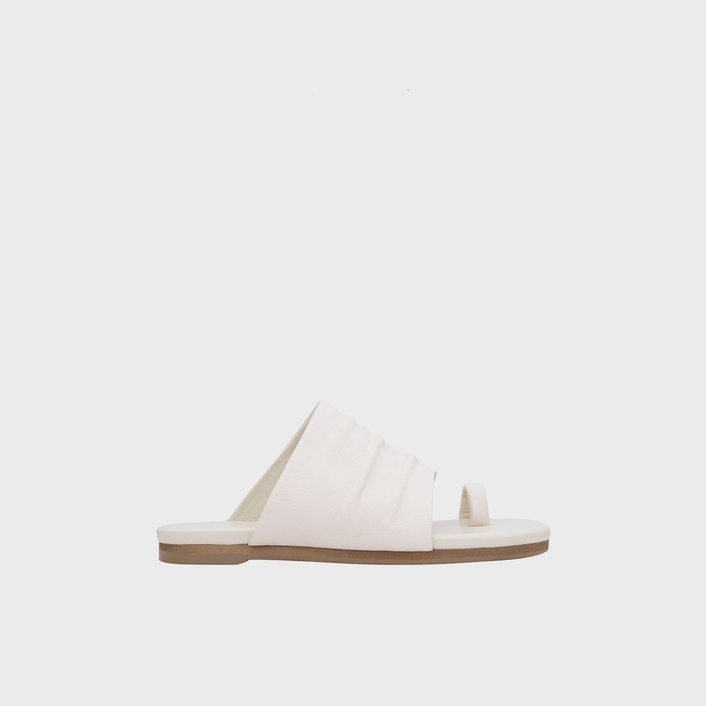 Women's Niche Pleated Genuine Sier Toe Covering Soft Slippers
