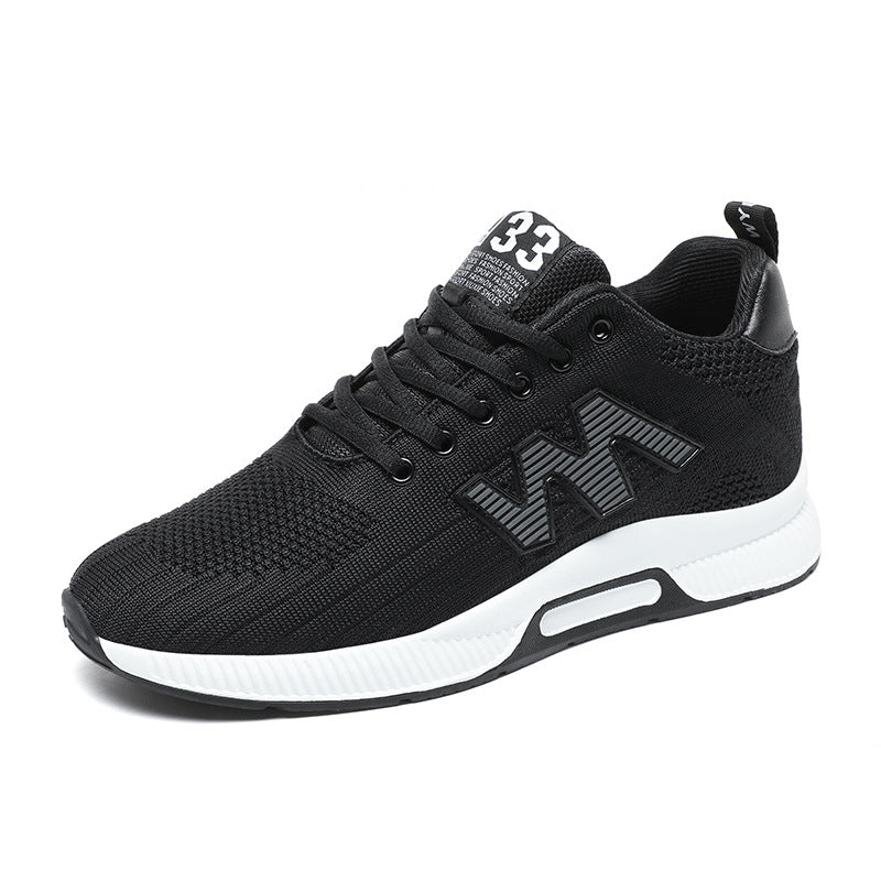Men's Invisible Height Increasing Insole Fly Woven Sneakers